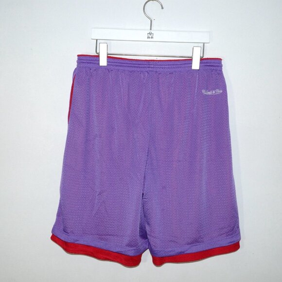 Mitchell & Ness Toronto Raptors Reversible Mesh Shorts Purple Red Large - Picture 2 of 8